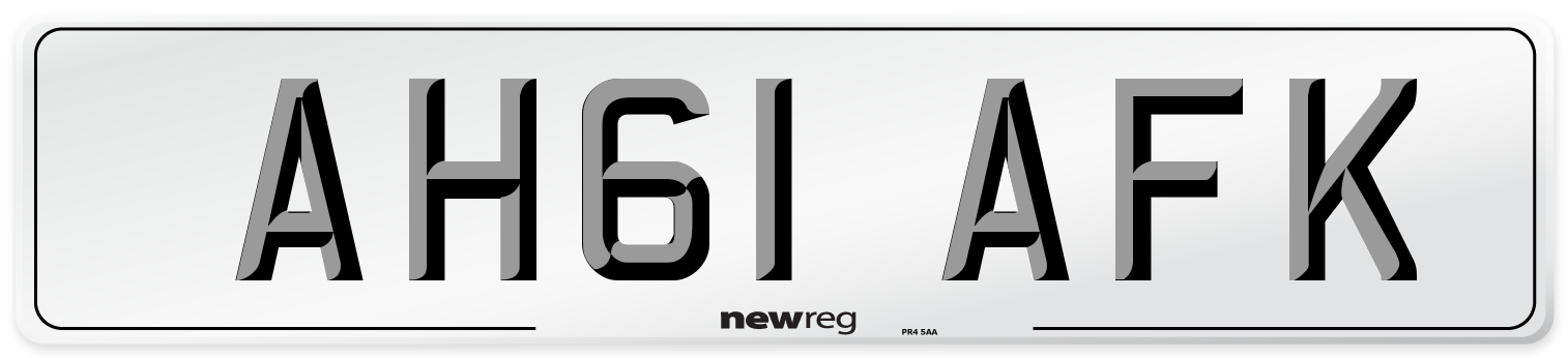 AH61 AFK Number Plate from New Reg